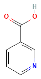 Wzór strukturalny Witamina B3 (niacyna) wg PubChem