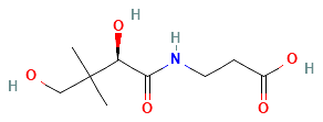 Wzór strukturalny Witamina B5 (kwas pantotenowy) wg PubChem